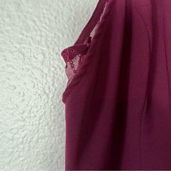 New Lulu's Burgundy Lace Halter Mini Dress Size Large - Picture 9 of 13